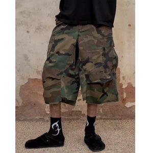 【DRIP5387】TRPR Damaged Loose Camouflage Cargo Shorts