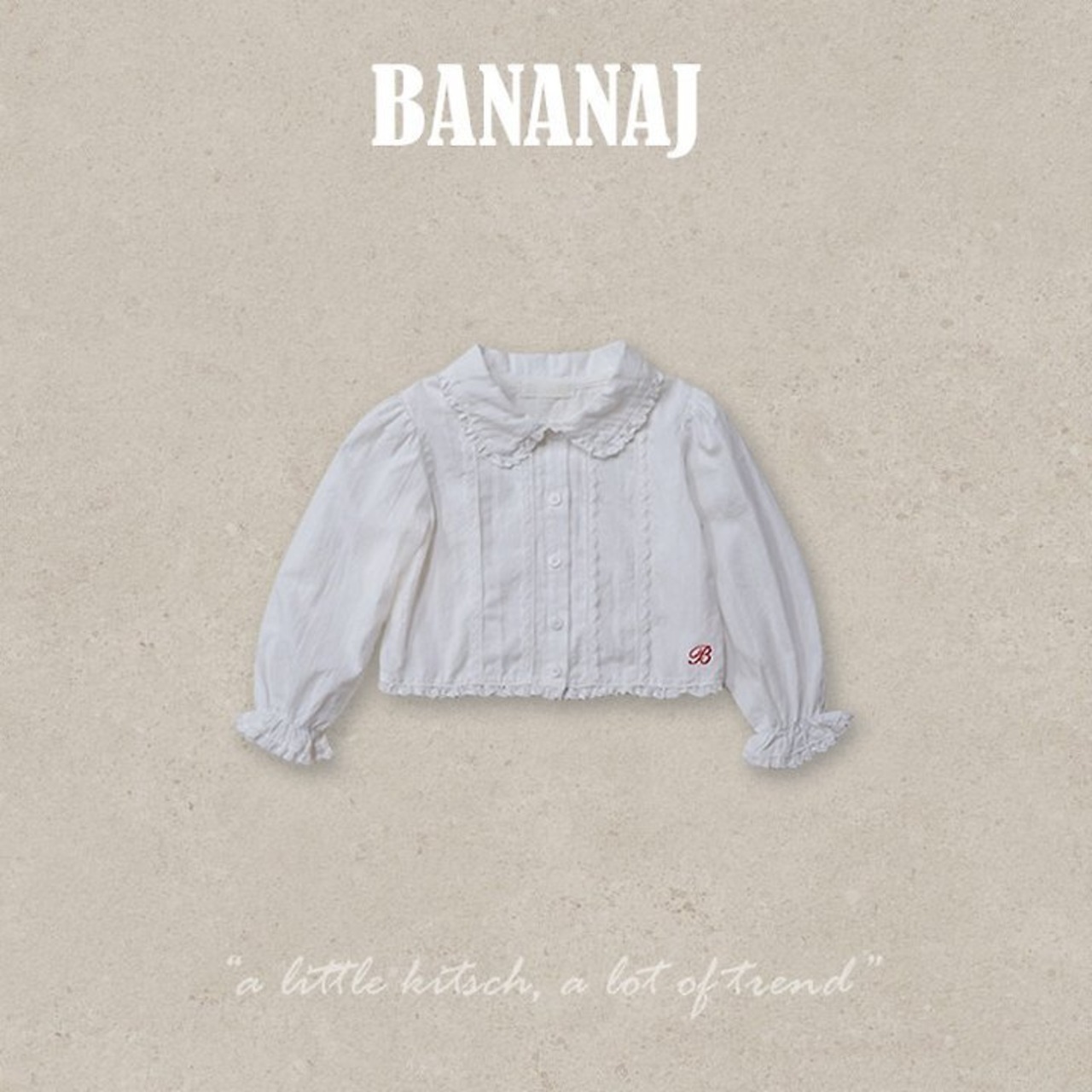 韓国子供服 / BANANA J / 26Autumn / メルシー ブラウス / 秋服 / キッズ *XS~JS*