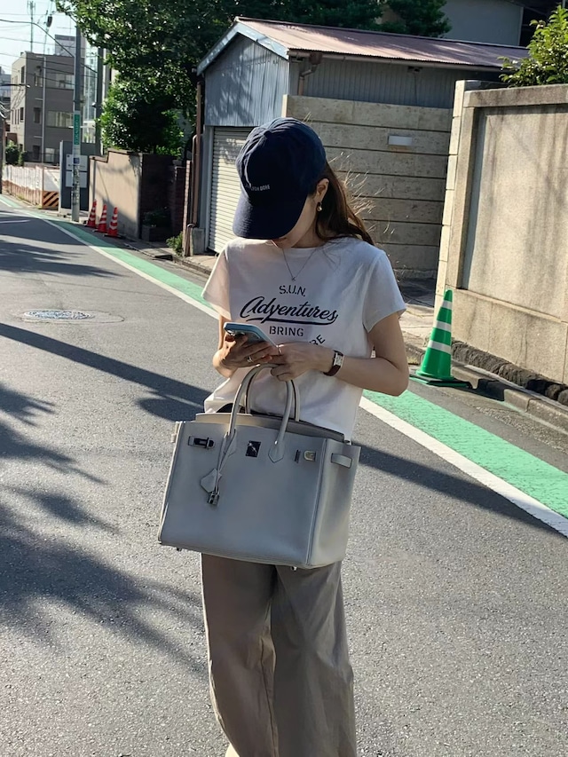 (OUNCE) sunset half tee / 2color