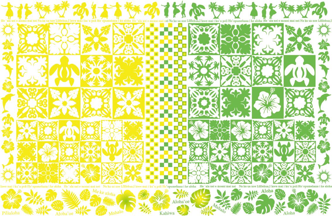 ハワイアンキルト グラデーション転写紙 | 転写紙SHOP マコトクチュール