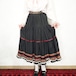 EU VINTAGE Hirsch EMBROIDERY DESIGN TYROLEAN LONG SKIRT/ヨーロッパ古着刺繍デザインチロリアンロングスカート
