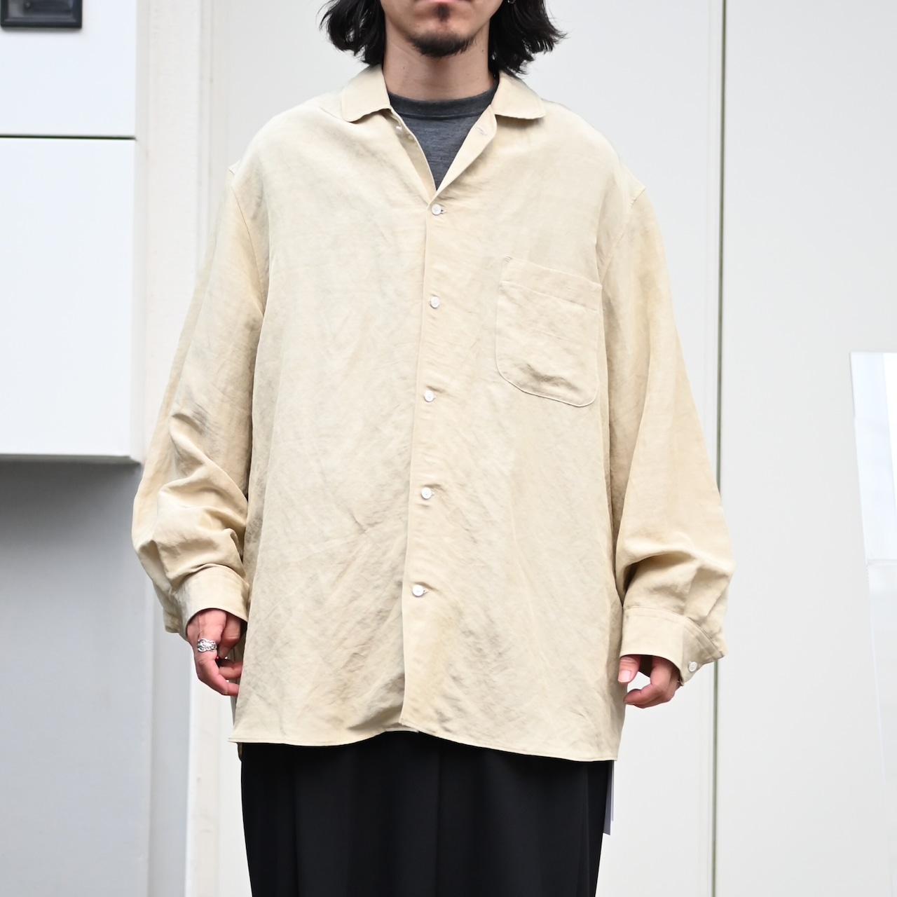 Nonnotte / Calm Oversized Open Collar Shirt