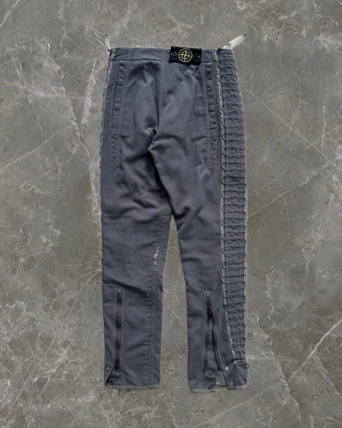 STONE ISLAND 04 A/W side lace-up design zip gimmick pants | IRUSE