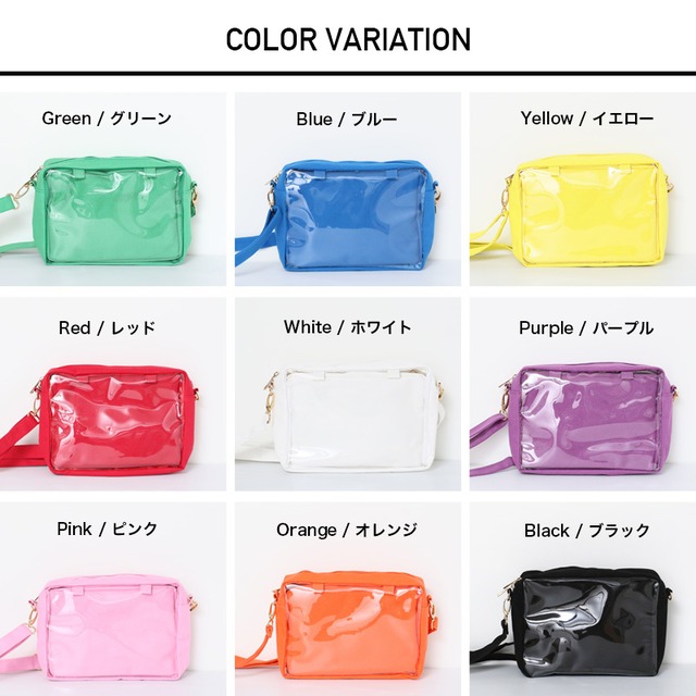 痛バ 痛ポーチ カスタマイズ 痛バッグ 魅せバ コンパト 黒 ブラック M Crew