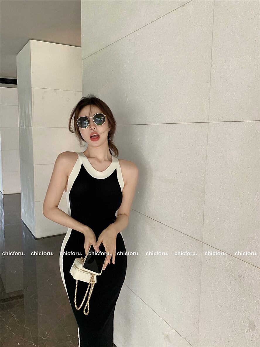 ニットドレス レディースサマースカート 夏物 ブラックストロベリース40497335302