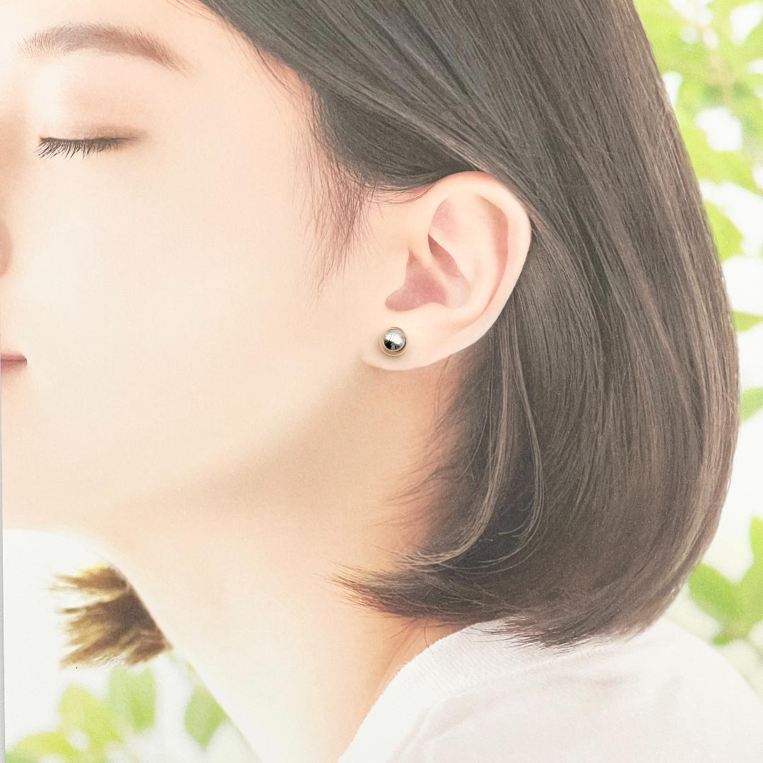 夏にピッタリ！Tiffanyハードウェアボールフックピアス14mm-