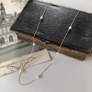 K10 淡水パールのステーションネックレス