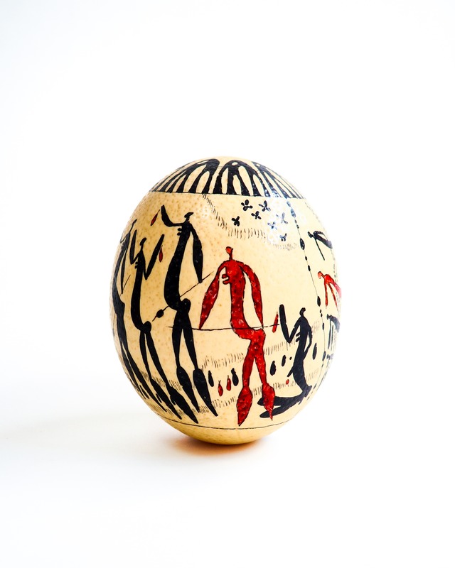 Ostrich egg: a South African folk art object