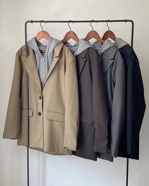 【新作アイテム送料無料】2-Way tailored jacket with layered hoodie