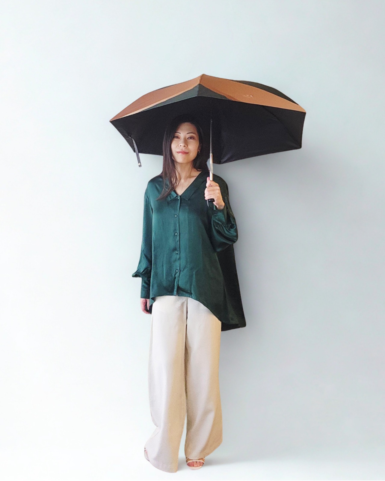 【晴雨兼用】傘・シネマティック・アンブレラ（グリーン×ゴールド）♡恋するアイリー♡ - 4