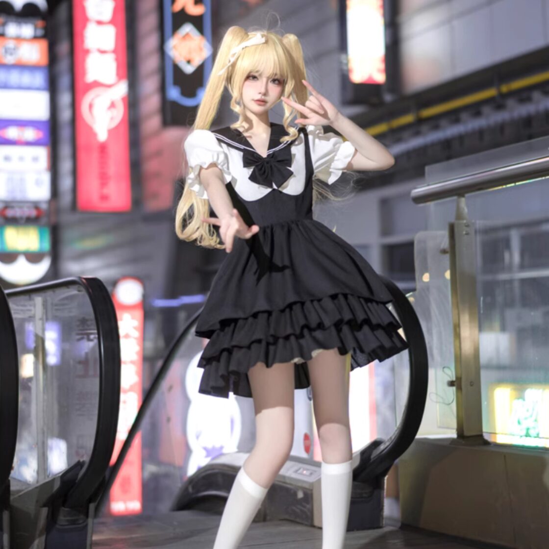SEASONZ ソフトロリータ フェイクツーピース 制服 JK セーラー服