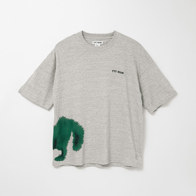 Green dog T-shirt（GREY）