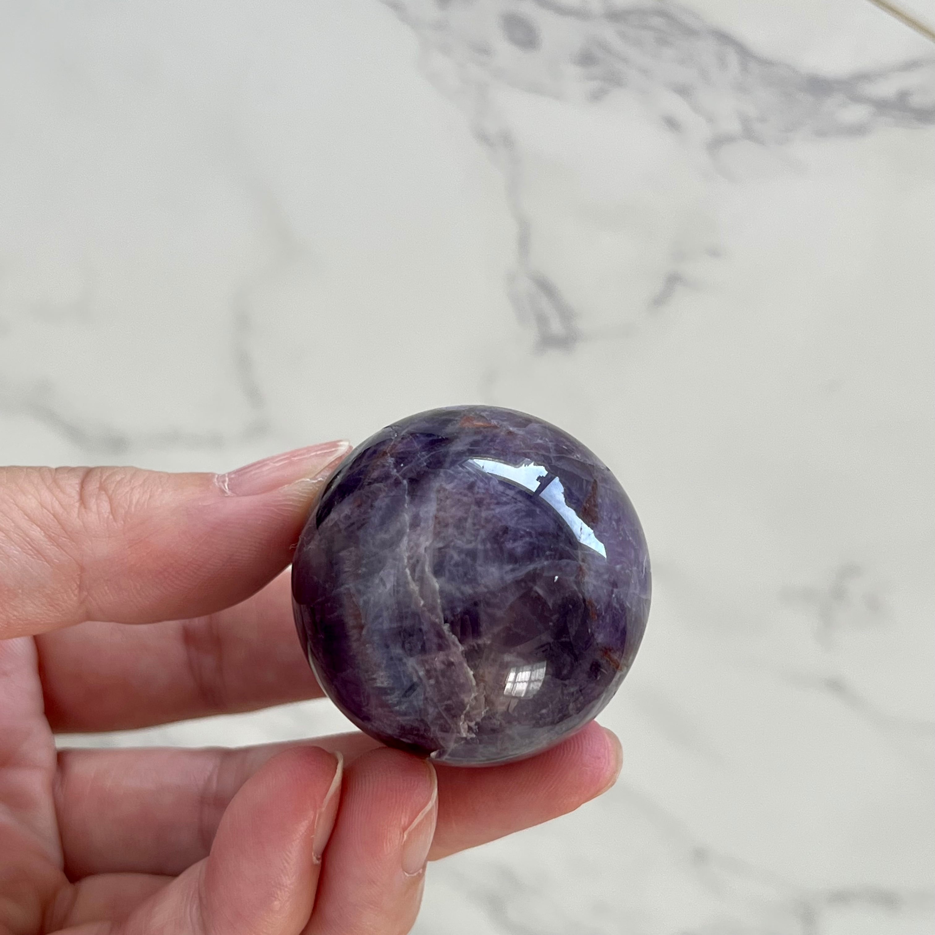 A02☆特選一品☆愛の守護石【14.1-14.5紫水晶シェブロンアメジスト】❤️