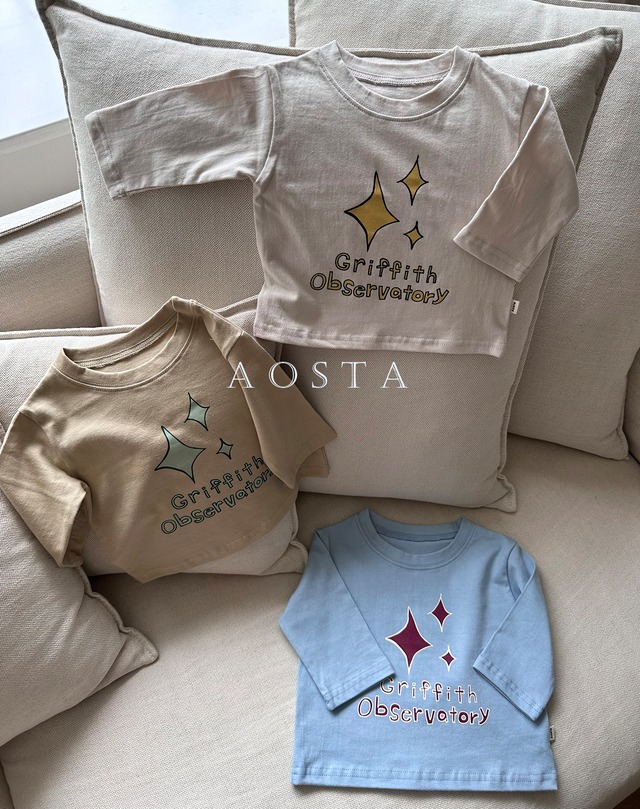 《秋ご予約》griffith tee ★ ｜ご予約 秋 aosta アオスタ tops トップス shirt シャツ 女の子 男の子 ベビー