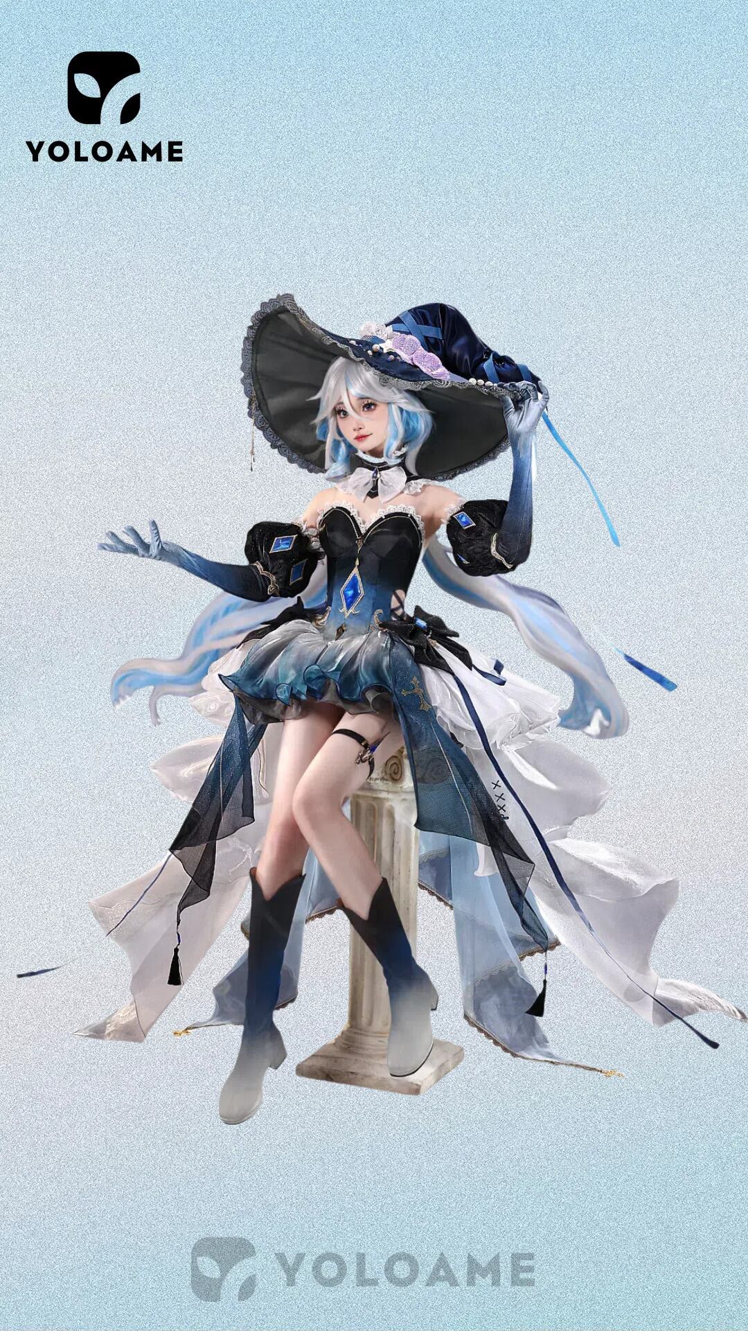 三分妄想 フリーナ 白 原神 フォンテーヌ コスプレ衣装 三分妄想】原神 Genshin 黒Ver フリーナ/Furina フォカロルス/Focalors