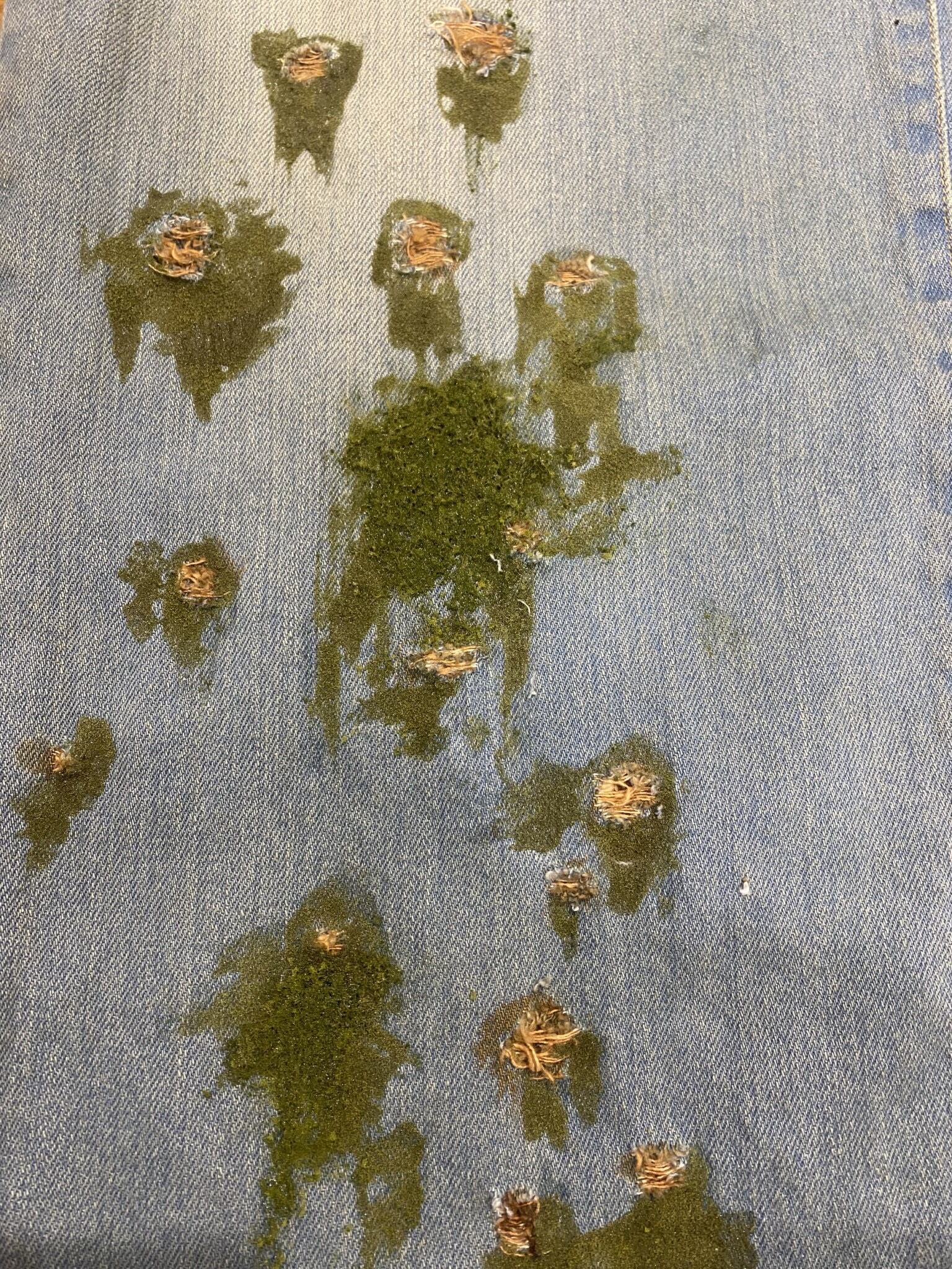 LITTLE BEDROOM | warp hole denim moss Ver. | moss | HOWDAY