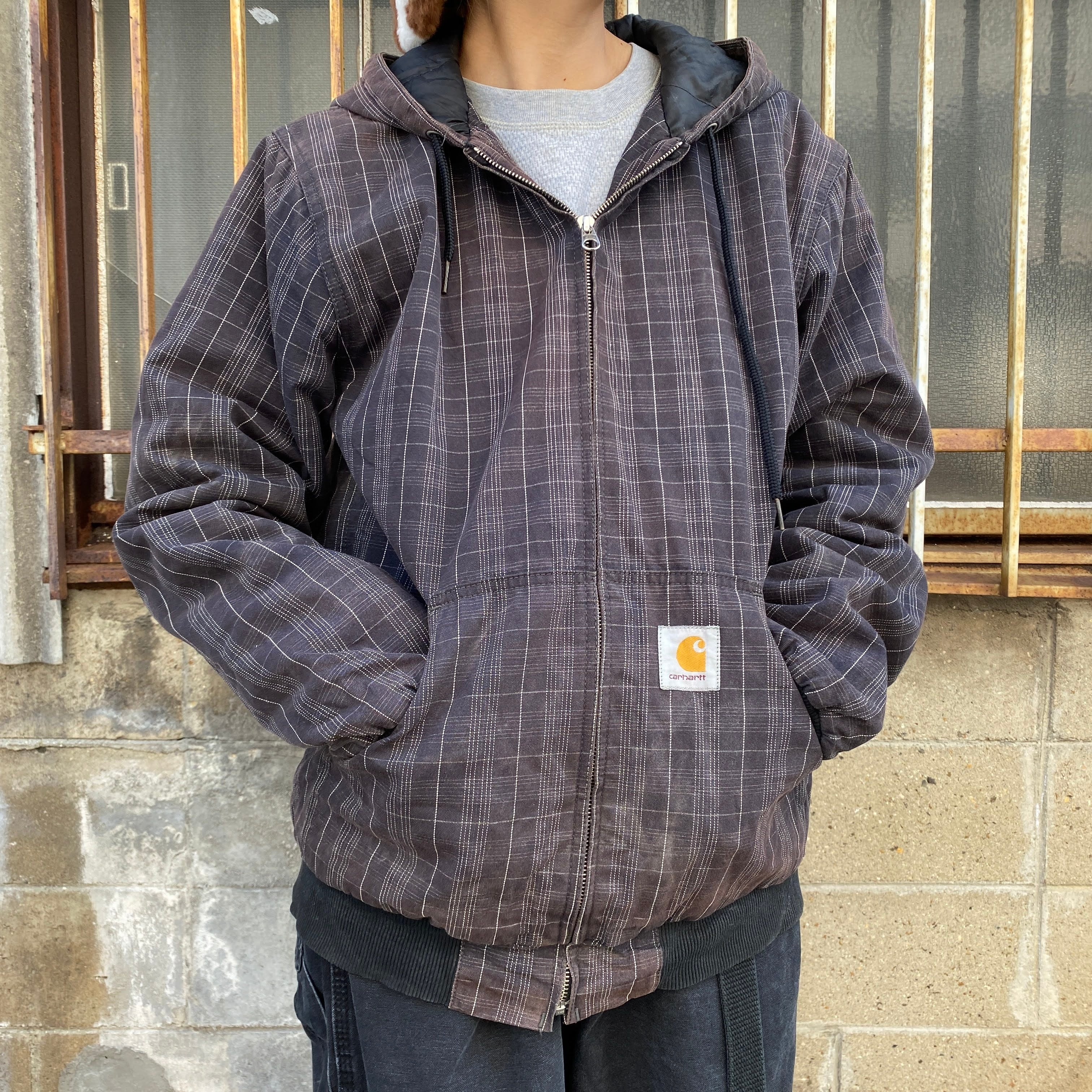 Carhartt カーハート チェック柄 アクティブジャケット メンズM 古着 ...