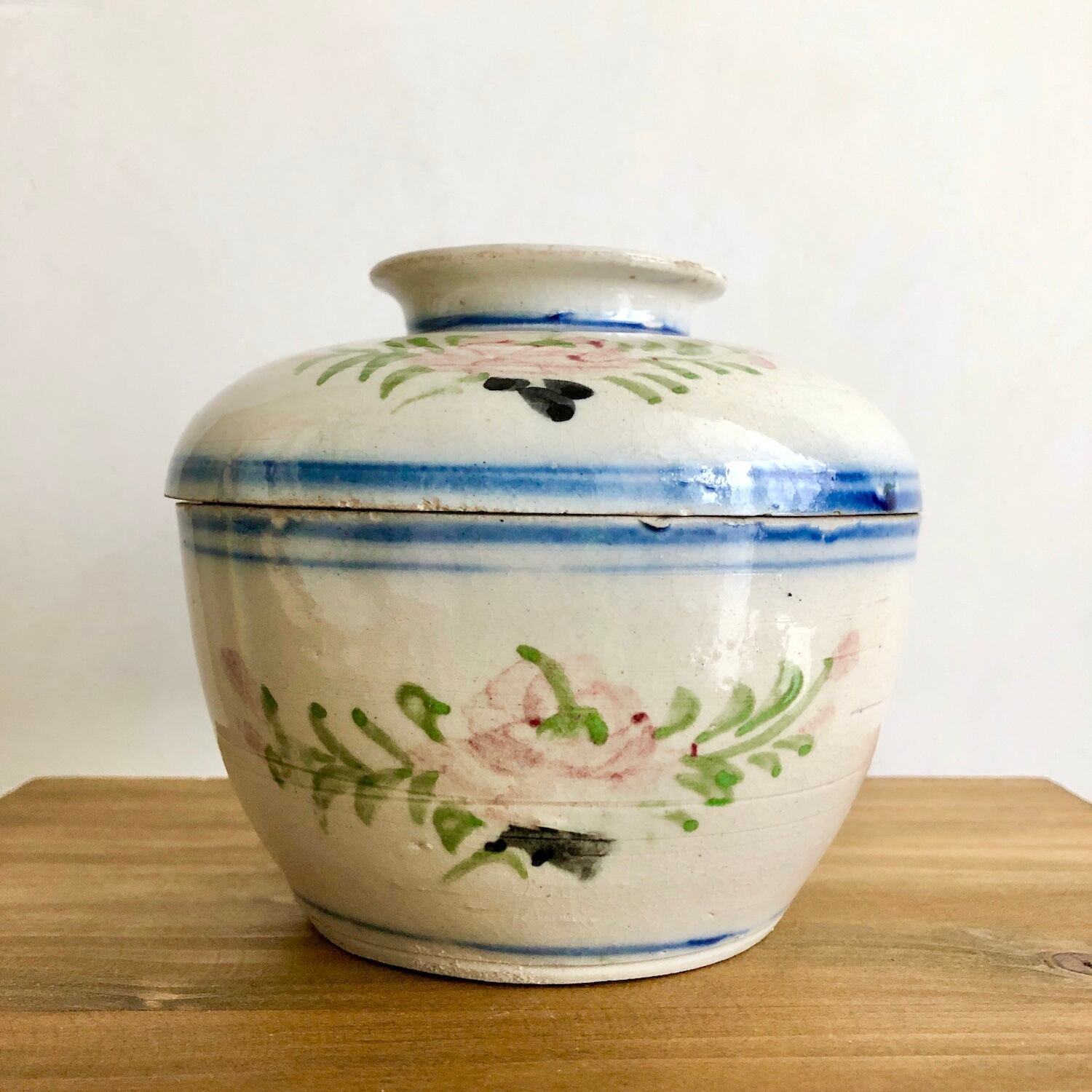 レトロチャイナ皿|花の蓋付きボウル