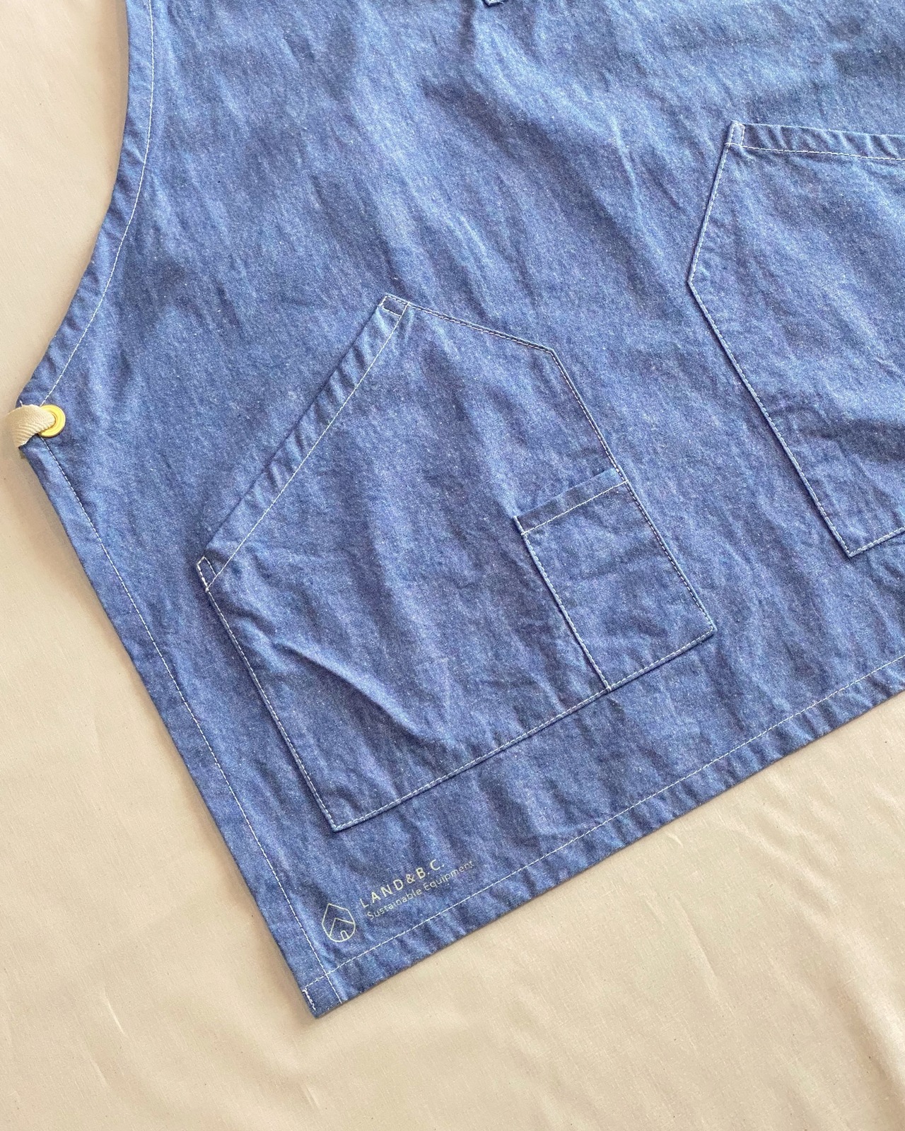 POLITE work apron 03 Short BL / ポライトワークエプロン03 ショート ブルー