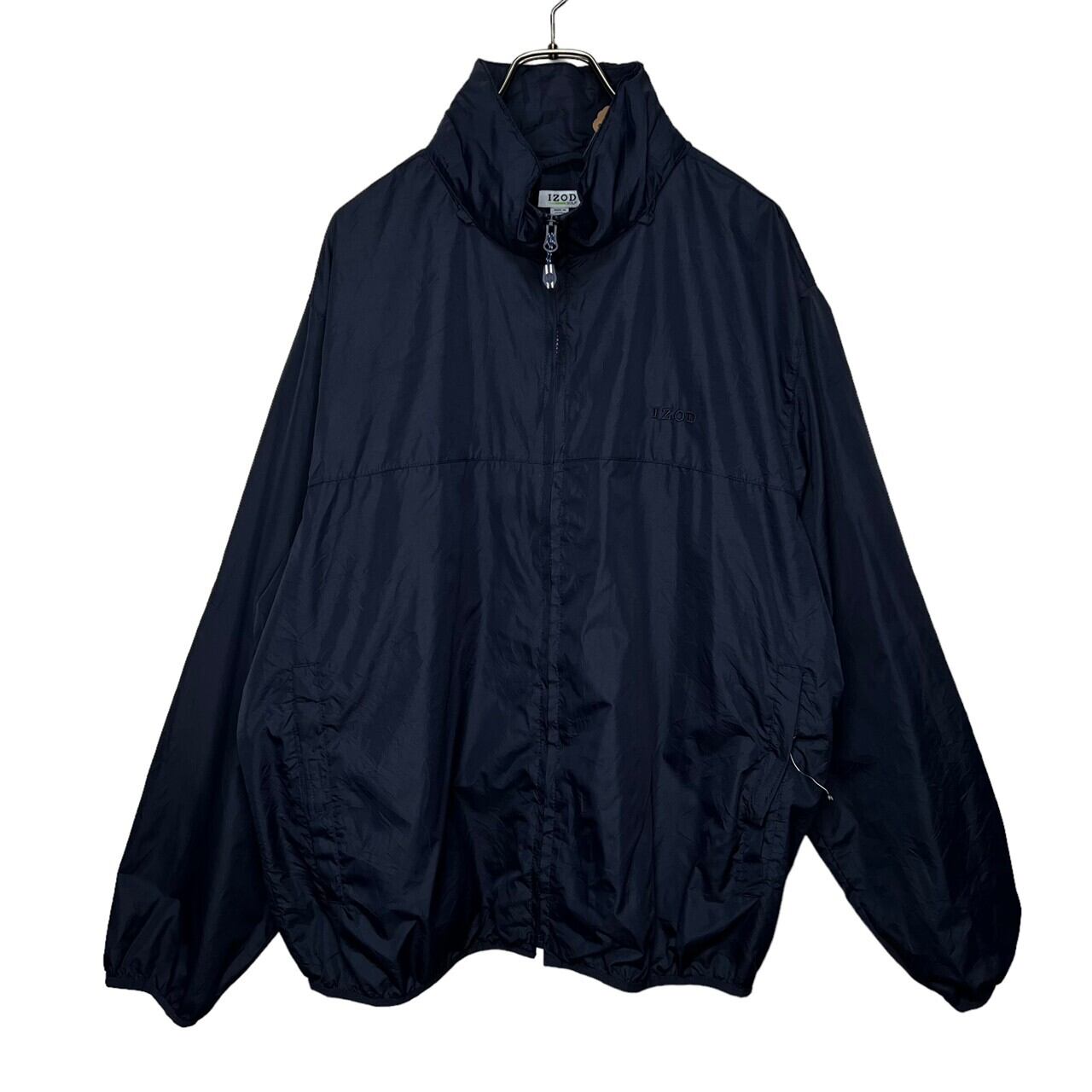 ヴィンテージ　ジャケット　フルジップ　刺繍　薄手　長袖シャツ　肩パッド　 LO6