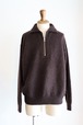 MEIAS " SUPER KID MOHAIR HALF ZIP PULL OVER (Brown)"