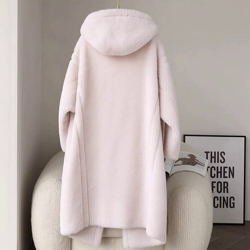 テディベアコート フード ロングコート 10433 | Puamelia