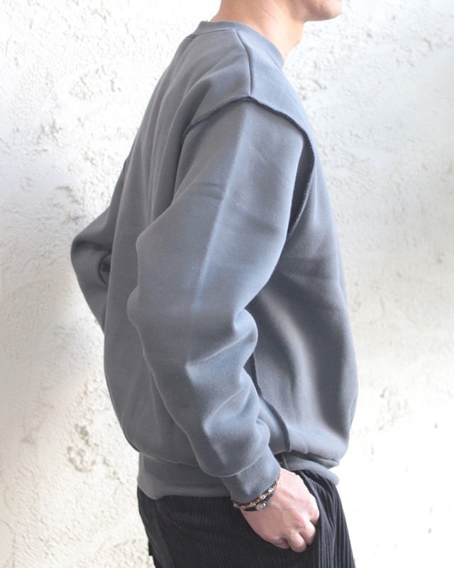 【n'OrLABEL】裏起毛配色ステッチスウェット　(251103)