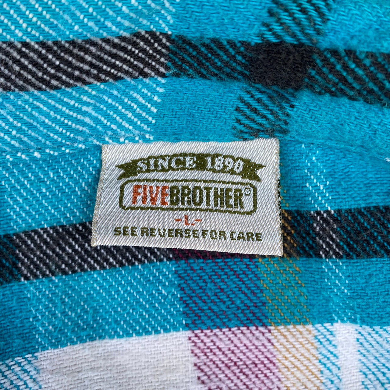 90年代 Five Brother ファイブブラザー チェック柄 長袖 ヘビー