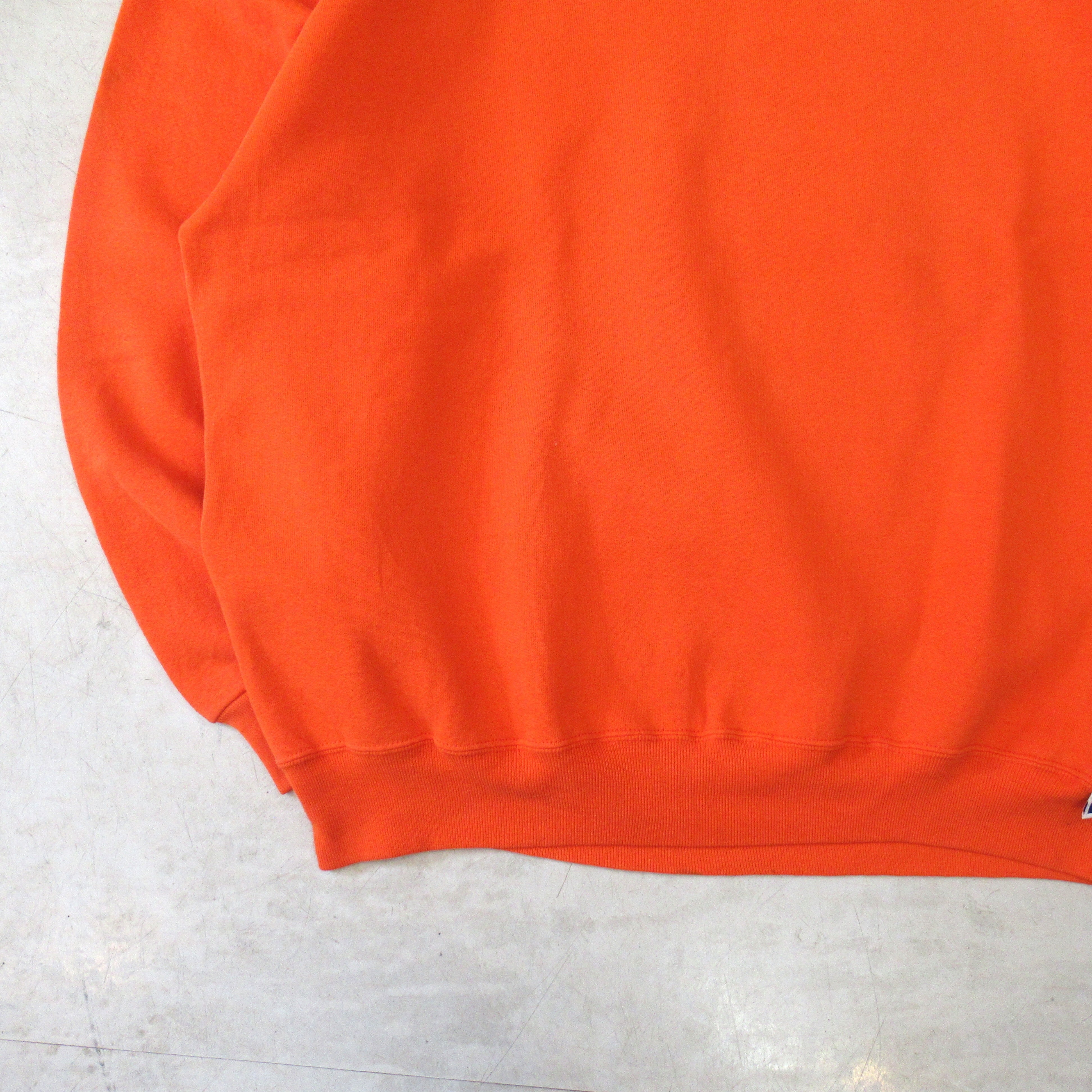 90S RUSSELLATHLETIC RareColor Orange Front V Plain SweatShirtXXL