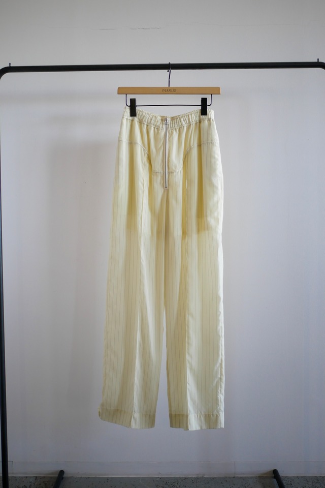 JANE SMITH WASHED CUPRO STRIPE RELAX PANTS