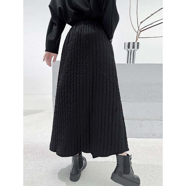 High waist quilted skirt C0393