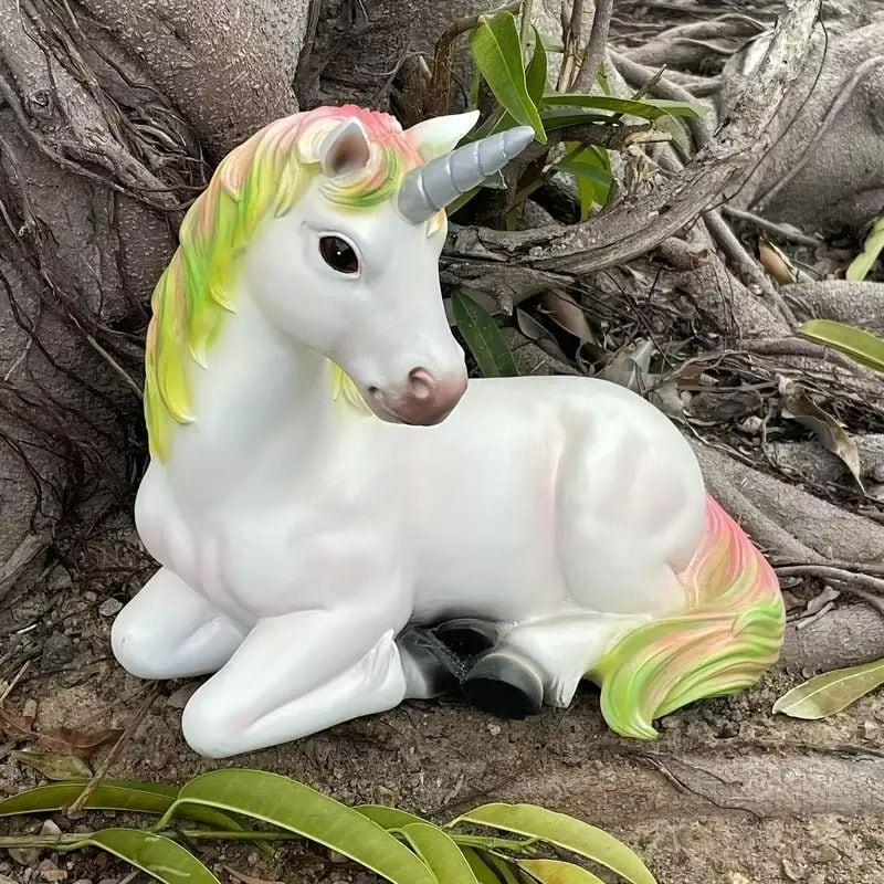 ガーデンオブジェ 置物 ファンタジー カラフル 魅力的 座っている