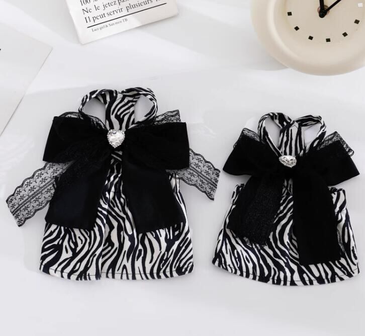 《予約》№3102217 ゼブラ柄リボンワンピース