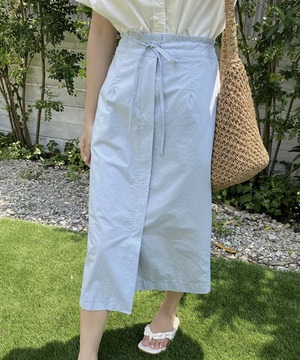 《即納商品》rush ribbon skirt (white / blue)