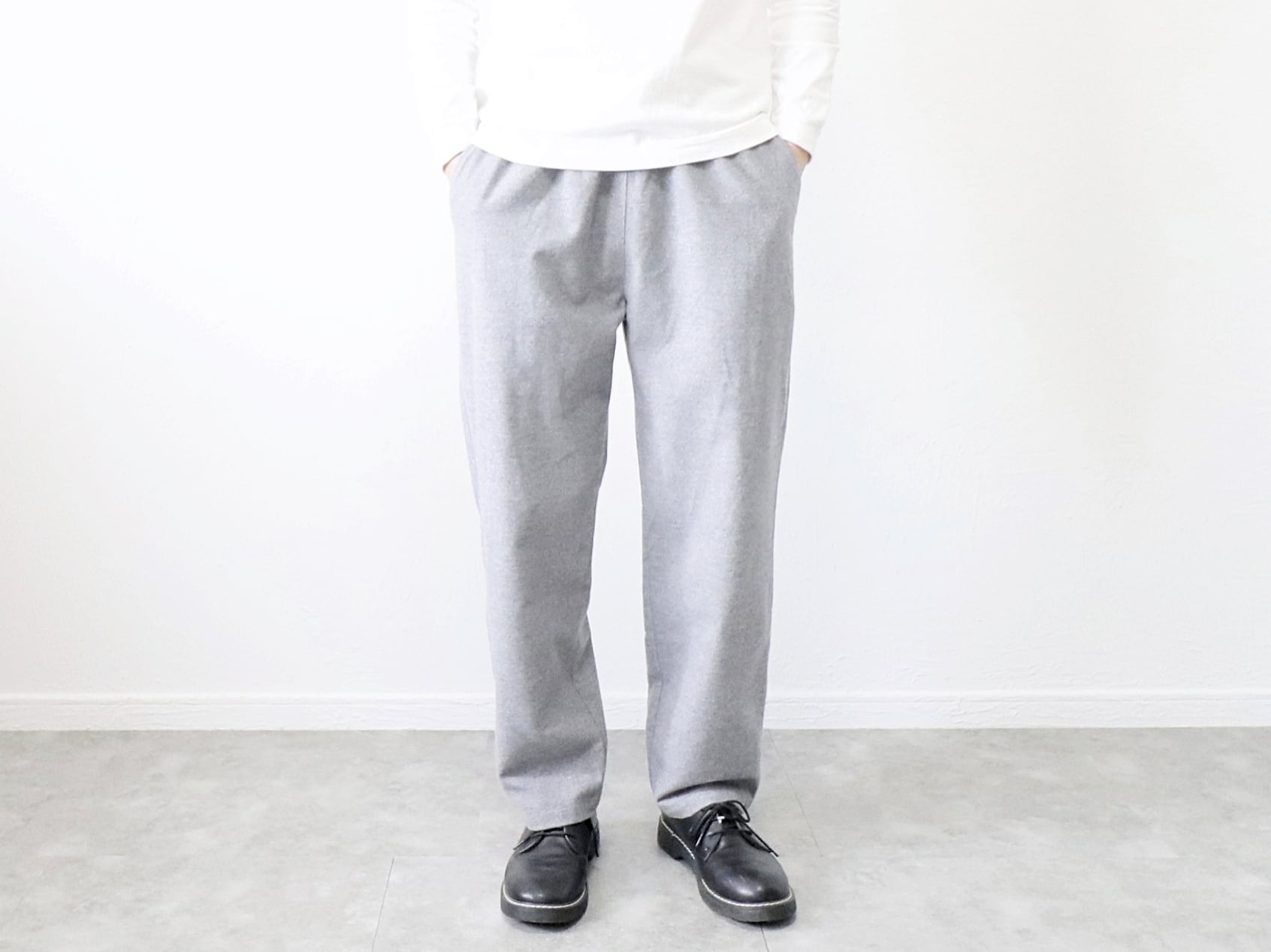 have a good day / FLANNEL RELAX PANTS - GRAY　ハブアグッドデイ / リラックス フランネル パンツ