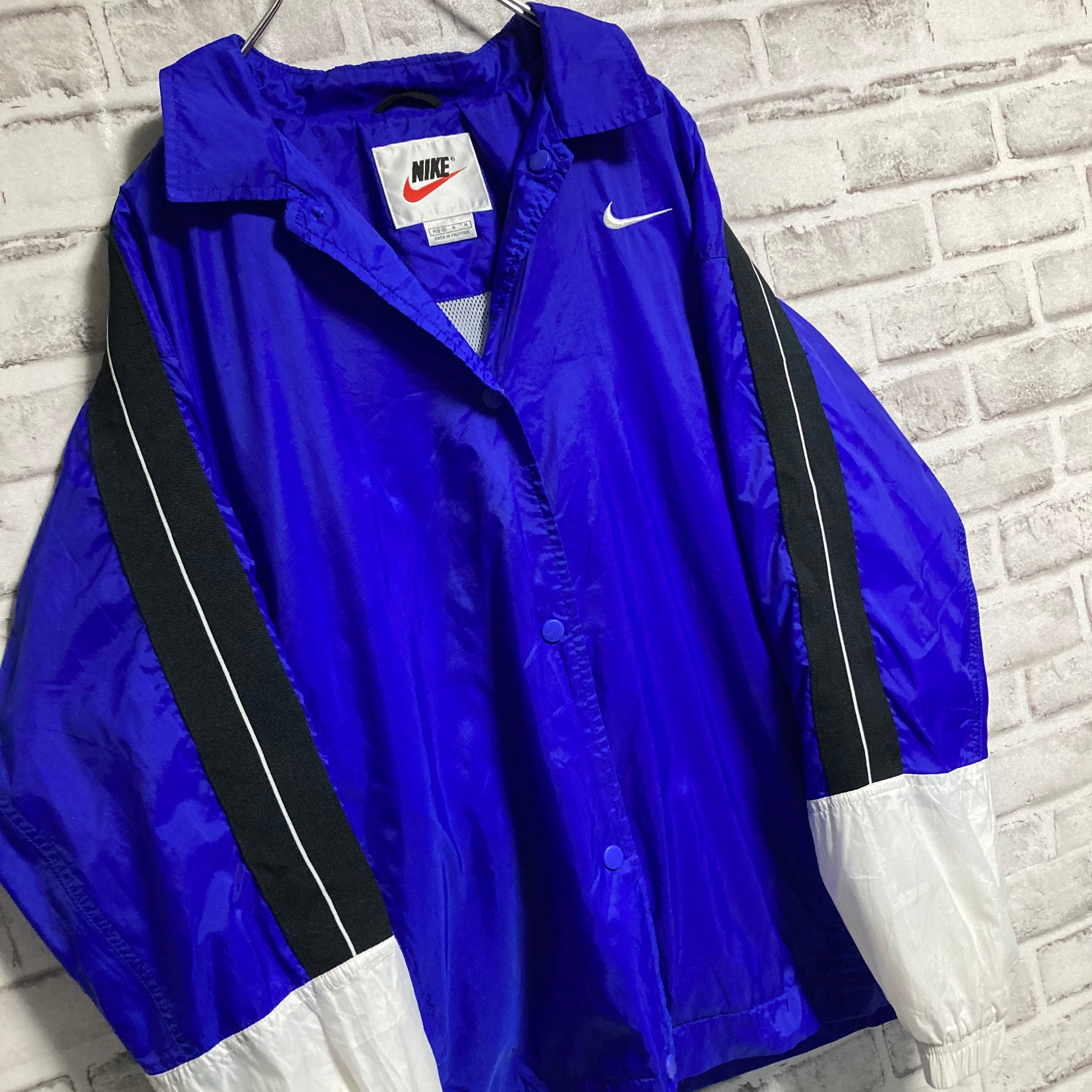 NIKE】90s Nylon Jacket L相当 USA規格 ナイキ 銀タグ 切替 ナイロン