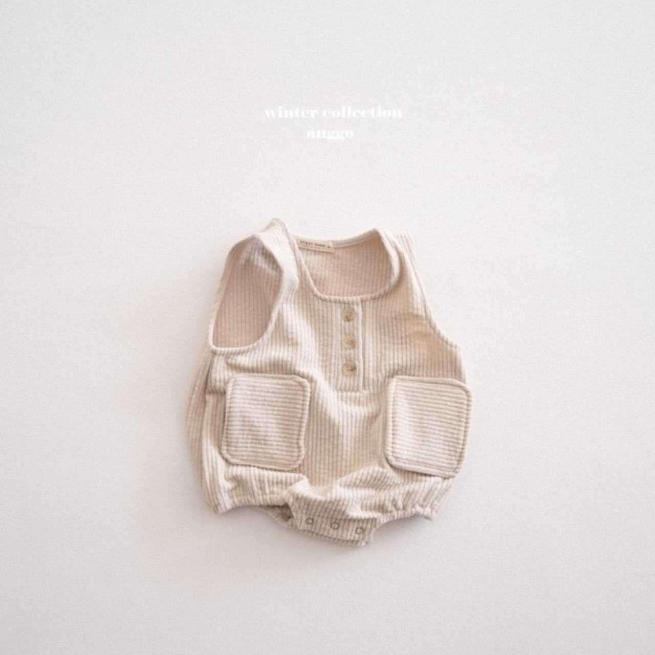 即納♡ 6-12m Pocky Overall Romper  / anggo - 12