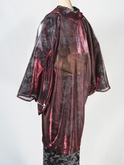 【即納品】Rumi Rock羽織　オーロラ　レッド×シルバー　[B586 B1225]