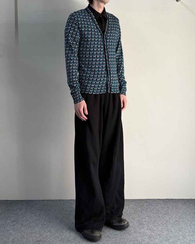 【2021AW/PRADA】all-over pattern v-neck cardigan