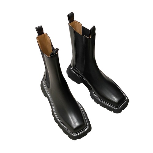 Chunky square chelsea boots A00054