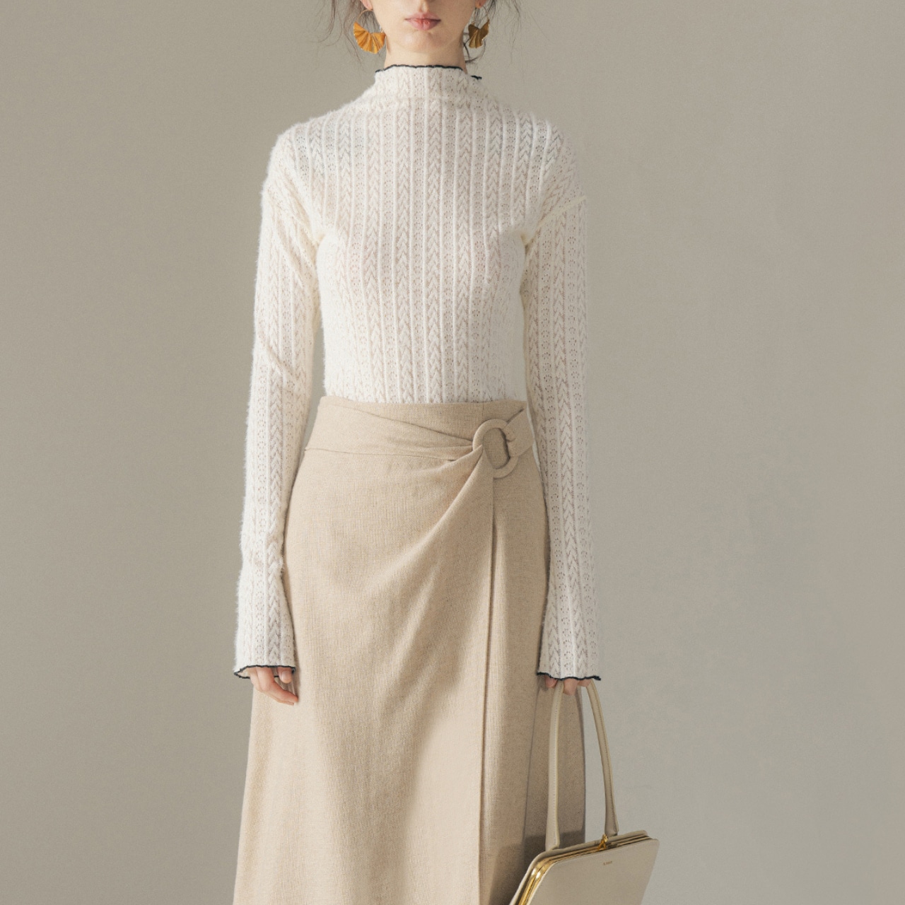 Sheer Rib Knit Top T3811