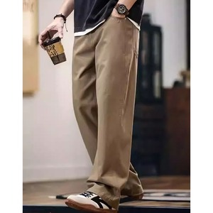 Patch pocket wide straight pants　A0017