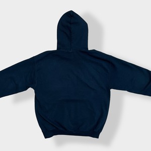 【GILDAN】LANCERS ロゴ プリント パーカー プルオーバー スウェット フーディー hoodie M ブラックランサーズ us古着