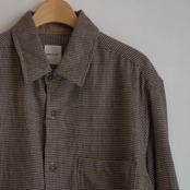 SAGE DE CRET  Washer Regular Collar Shirt Hound Tooth