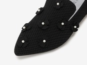 pointed-PEARL FLOWER / BLACK & WHITE