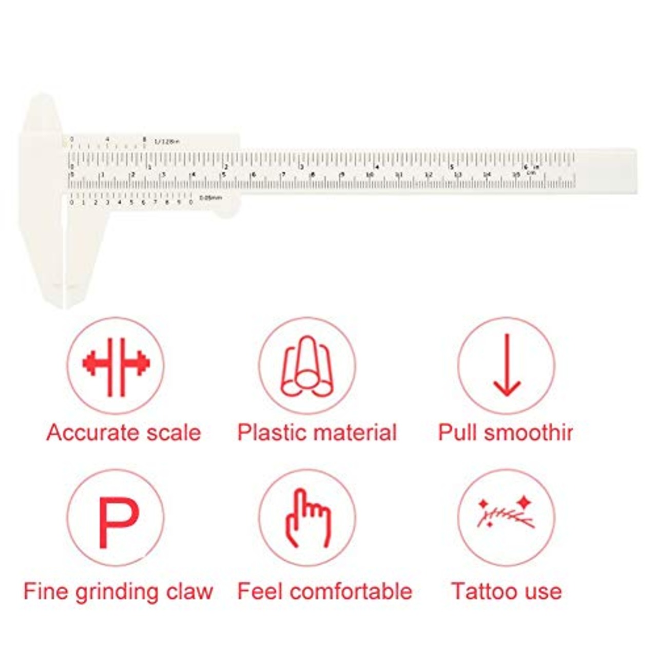 Byged 対称的な眉の定規、眉のバランス定規、7.8 x 2.7インチタトゥービューティーサロンのプロのメイクアップビューティーサロン初心者