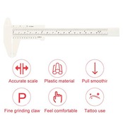 Byged 対称的な眉の定規、眉のバランス定規、7.8 x 2.7インチタトゥービューティーサロンのプロのメイクアップビューティーサロン初心者