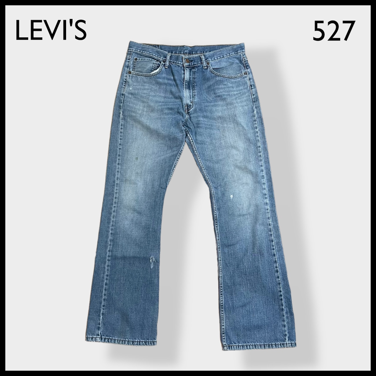 【LEVI'S】527 デニム ジーパン ジーンズ  ブーツカット フレア ベルボトム ダメージ W36 L34リーバイス US古着