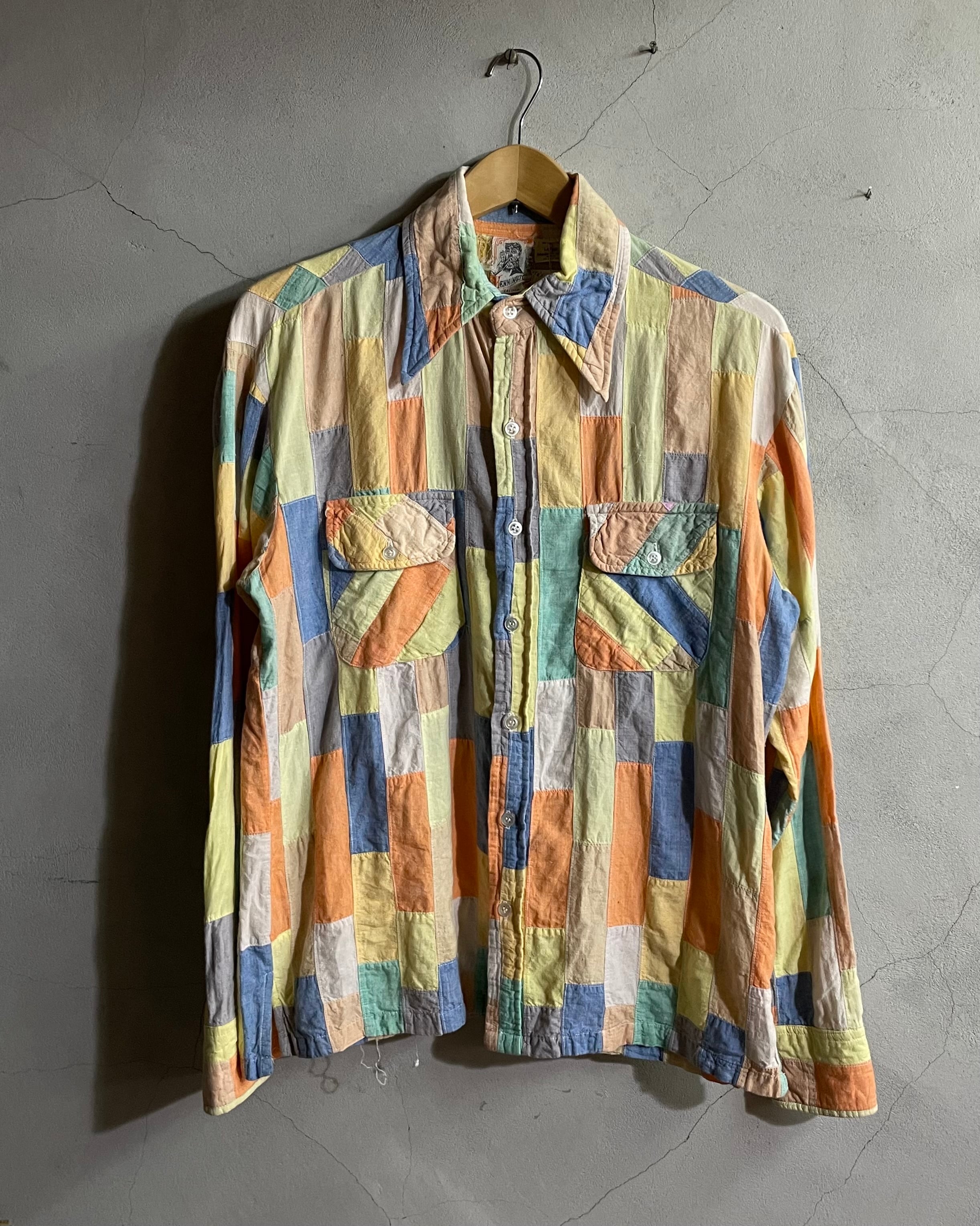 70's KENNINGTON patchwork shirt