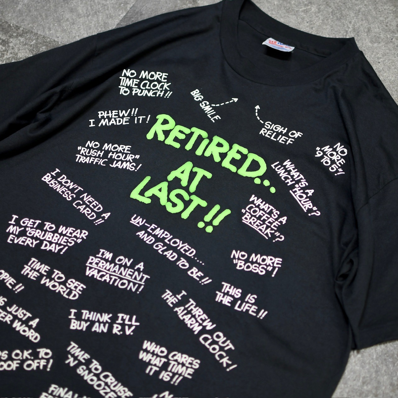 91's RETIRED AT LAST print tee